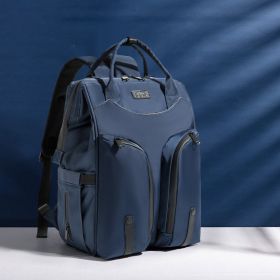 Mother And Baby Bag Back Milk Bag Mommy Bag Shoulders (Option: Blue)