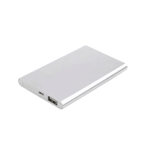Portable ultra-thin case for 5000 mA-time power bank for iPhone 7 8 6 6S and external battery power bank charger for iPhone 5 5s (Color: Silver)